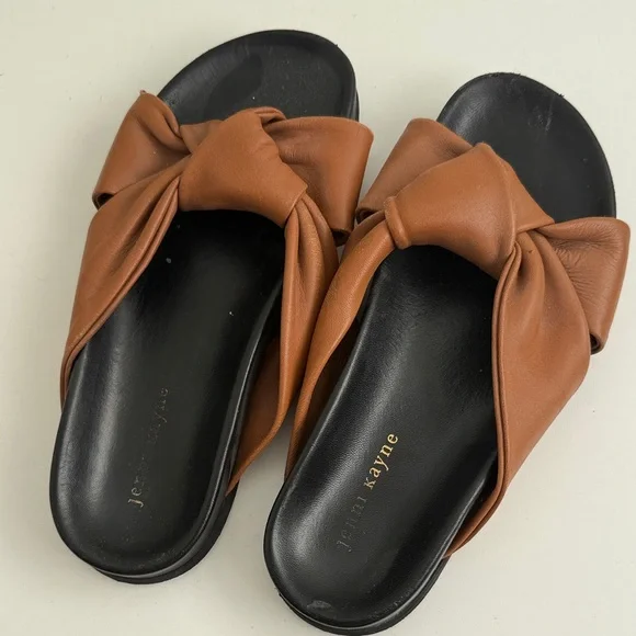 Jenni Kayne Knot Leather Slides - Picture 2 of 3